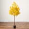 5ft. Pre-Lit Yellow Autumn Maple Artificial Fall Tree with 250 Warm White LED Lights